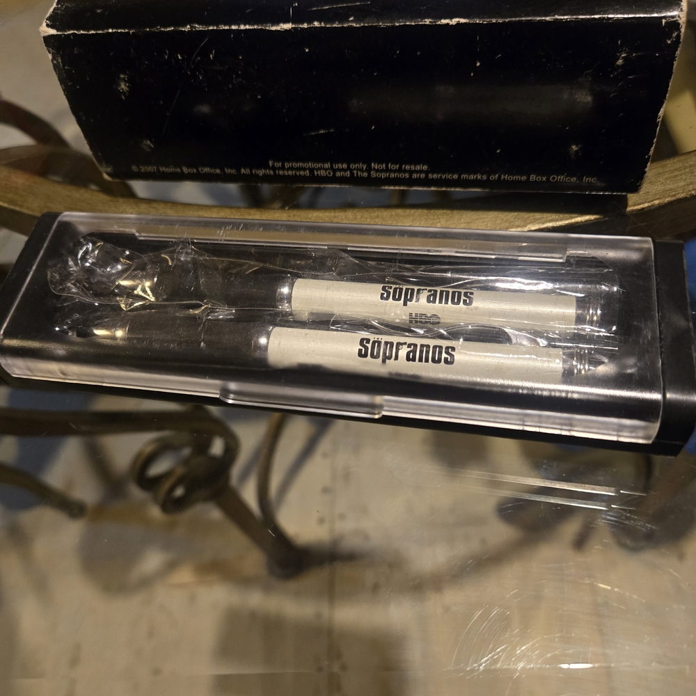 Sopranos HBO Pen Set 2007 in Black and White